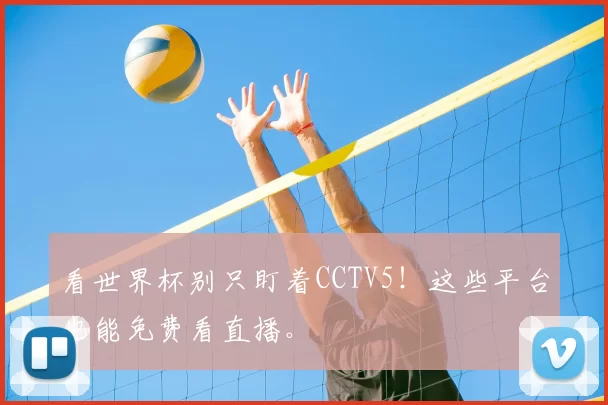 看世界杯别只盯着CCTV5!这些平台也能免费看直播。